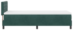 Ágykeret Mattal Sötét Zöld 80x200 cm Velúr