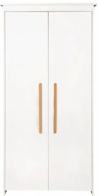 Fehér gyerek ruhásszekrény 96x190x50 cm Lilo – Roba
