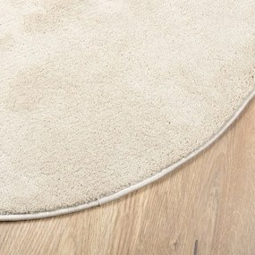 OVIEDO bézs rövid szálú szőnyeg Ø 200 cm