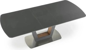 Bilotti bővíthető étkezőasztal – antracit matt / dió 160–200 cm
