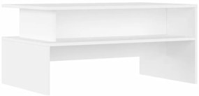 Fehér szerelt fa dohányzóasztal 90 x 55 x 42,5 cm