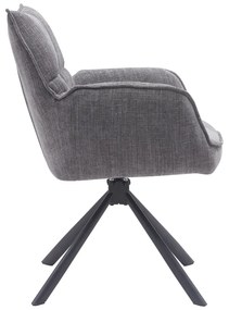 Szürke kárpitozott étkezőfotel szett 2 db-os Marilla – Unique Furniture