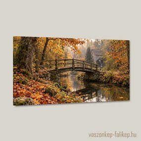 Őszi Átkelés vászonkép – élénk, tartós színek 40x23 cm