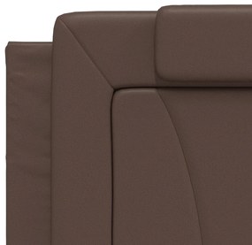 barna műbőr ágykeret Viana matrac nélkül 200 x 200 cm