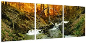 Kép - Erdő (órával) (90x30 cm)