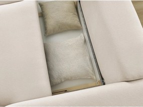 Bézs kinyitható-tárolóhelyes kanapé 265 cm Ezechiel – Bobochic Paris