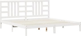 vidaXL fehér tömör fa ágykeret 200 x 200 cm