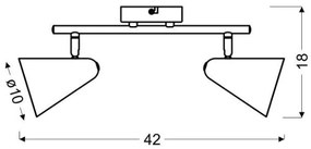 Spotlámpa AMOR 2xE14/40W/230V sárga
