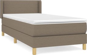 vidaXL tópszínű szövet rugós ágy matraccal 90 x 200 cm
