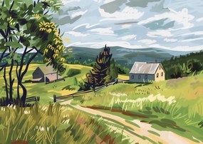 Poszter 29,7x21cm Buja falu