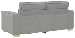 kétszemélyes, felhőszürke szövetkanapé 140 cm