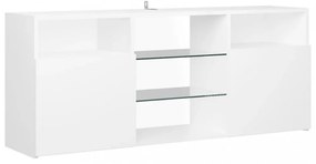 fehér TV-szekrény LED lámpákkal 120 x 30 x 50 cm