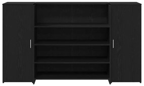 vidaXL recepciós pult fekete tölgyszínű 180x50x103,5 cm szerelt fa
