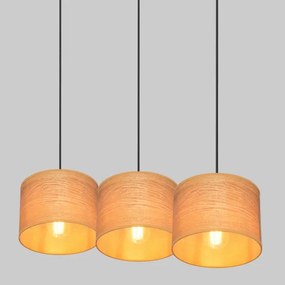 Csillár zsinóron ALBA 3xE27/15W/230V barna/fekete