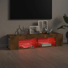 füstös tölgy színű TV-szekrény LED-ekkel 135 x 39 x 30 cm
