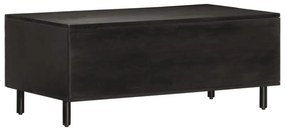 fekete tömör mangófa dohányzóasztal 100 x 54 x 40 cm