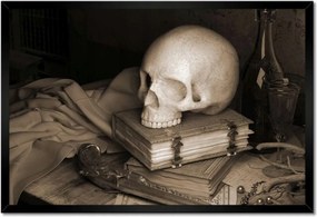 Poszterek keretben 60x40 Koponya Varázspisztoly