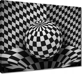 Vászonkép 50x40 Absztrakt fekete-fehér