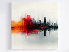 Vászonkép Canvas Város Panoráma Metropolisz Tükröződés Grafika 80x80