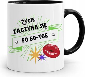 Születésnapra 60 60-es 60-as Bögre Fekete Ajándék fényképes nyomattal