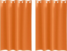 vidaXL Fekete Függöny Gyűrűkkel 2 pcs Élénk narancs 175 x 140 cm