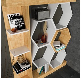 Regál Salix (fehér + tölgy)  . 1102597