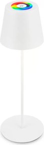 Briloner 7510016 - LED RGBW dimmelhető asztali lámpa CALIDA 2,5W/5V IP44 1200 mAh fehér