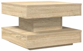 sonoma tölgy dohányzóasztal 360 fokban forgatható 50x50x34,5 cm