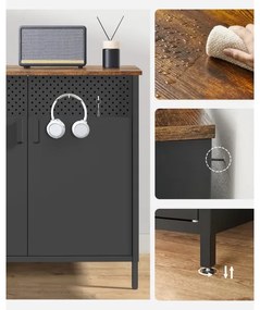 FIRA komód fekete/barna színben