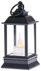 Cremona fekete LED gyertyatartó, 6 x 13 cm