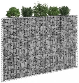 Trapéz alakú horganyzott acél gabion magaságyás 150x20x100 cm