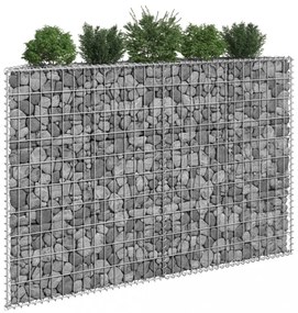 trapéz alakú horganyzott acél gabion magaságyás 150x20x100 cm