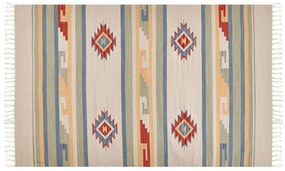 Színes kilim pamutszőnyeg 140 x 200 cm APARAN Beliani