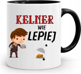 Pincérnek Bögre Fekete Pincér Jobban Tudja Ajándék Nyomtatott Fotóval