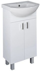 Viva STYLE Ekonomik 45 lábon álló 2 ajtós fürdőszoba bútor Sanovit ZENON 6045 mosdóval 45 x 40 cm