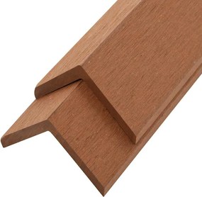 vidaXL 5 db világosbarna WPC teraszburkoló sarokprofil 170 cm