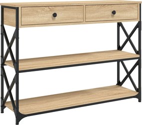vidaXL sonoma tölgy színű szerelt fa tálalóasztal 100x28x75 cm