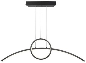 LED Csillár zsinóron LED/30W/230V 4000K 88 cm fekete