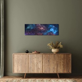 Kép - Éjszakai égbolt (órával) (90x30 cm)