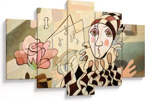 Kép - kubizmus -harlequin and rose (150x105 cm)