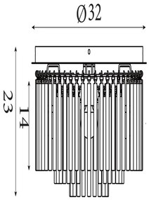 Searchlight 55620-320SM - Mennyezeti lámpa SWIZZLE 5xE14/60W/230V Ø32 cm füstszínű