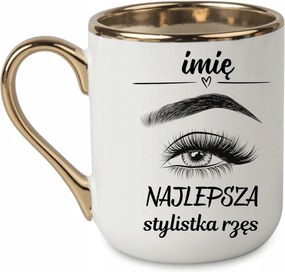 Elegáns bögre „Legjobb szempilla stylist név” 330 Fehér