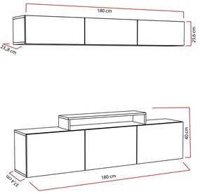 TV szekrény Line - White