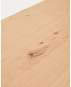 Natúr színű bővíthető étkezőasztal tölgyfa dekoros asztallappal 80x160 cm Yain – Kave Home