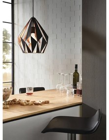 Fekete függőlámpa fém búrával ø 31 cm CARLTON 1 – EGLO