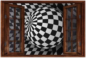 Poszterek 90x60 Absztrakt fekete-fehér