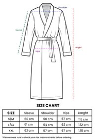 Krémszínű muszlin fürdőköpeny L/XL Kimono – Foutastic