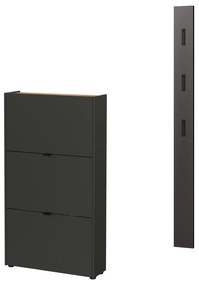 Antracitszürke előszoba bútor 101x200x22 cm Ameca – Germania