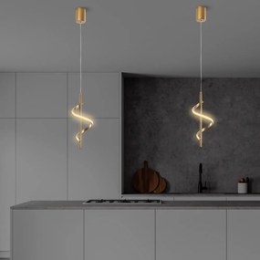 Aranyszínű LED függőlámpa ø 16 cm Likma – Opviq lights