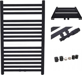 Fürdőszobai radiátor Vario 100/50 Fekete Matt 50mm